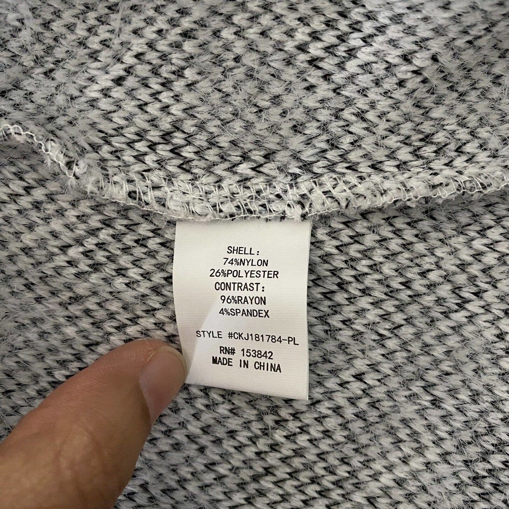 Melloday Women’s NWT Brushed Houndstooth Long Open Cardigan Sweater Size 2X. - Picture 8 of 12